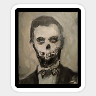 Abe Lincoln misfits skull Sticker